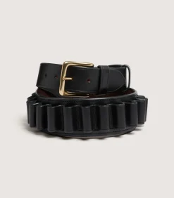 Gun Covers, Cartridge Bags & Belts|Purdey 20 Gauge Bridle Leather Cartridge Belt In Dark Brown