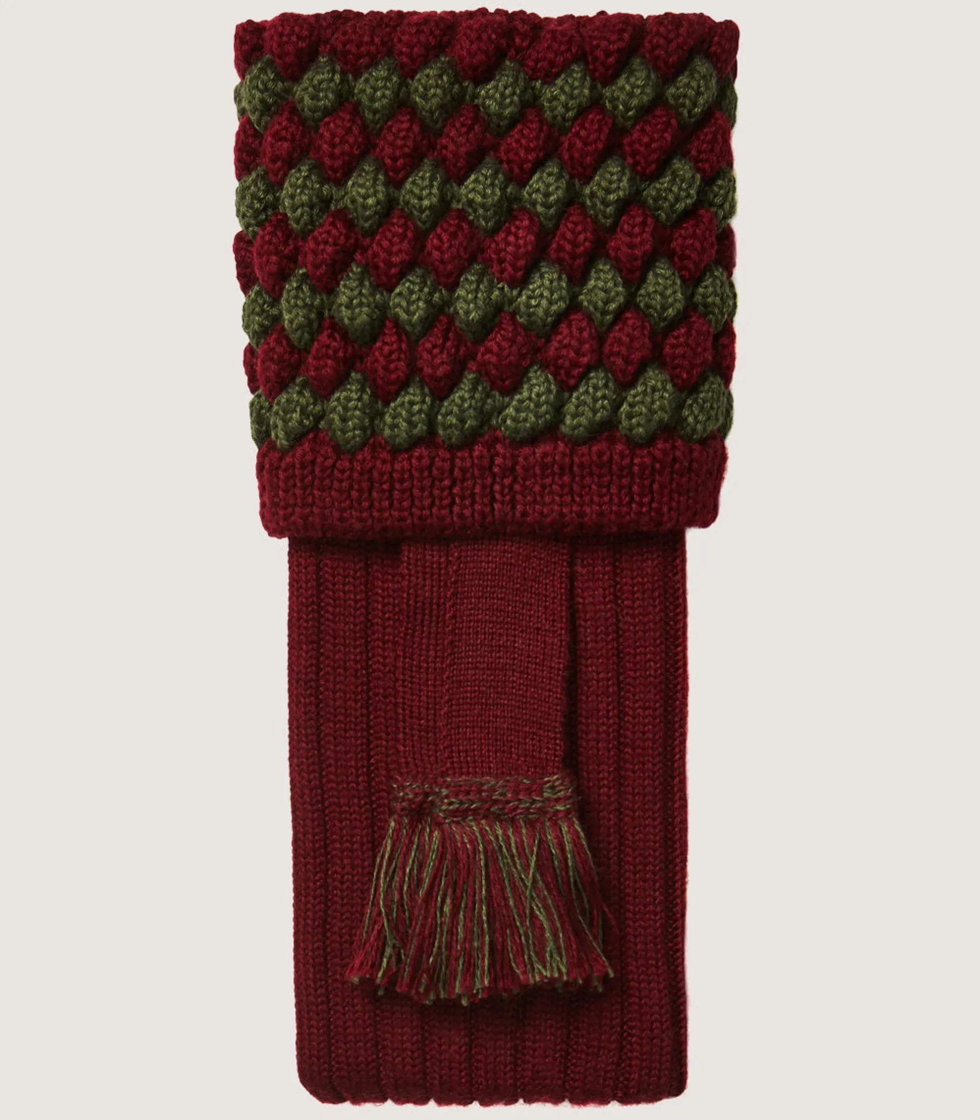 Socks & Gloves|Socks & Gloves|Purdey Bobble Top Socks With Garters In Audley Red