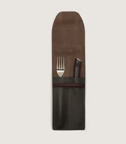 Leather Goods|Purdey Cutlery Set in Dark Brown