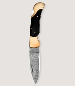 Knives|Purdey Damascus Folding Knife In Buffalo Horn
