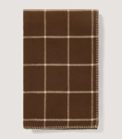 Homeware|Purdey Double Face Cashmere Mix Blanket In Chocolate