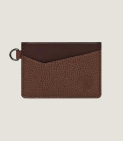 Leather Goods|Purdey Featherburst Card Holder With D Ring In Cognac
