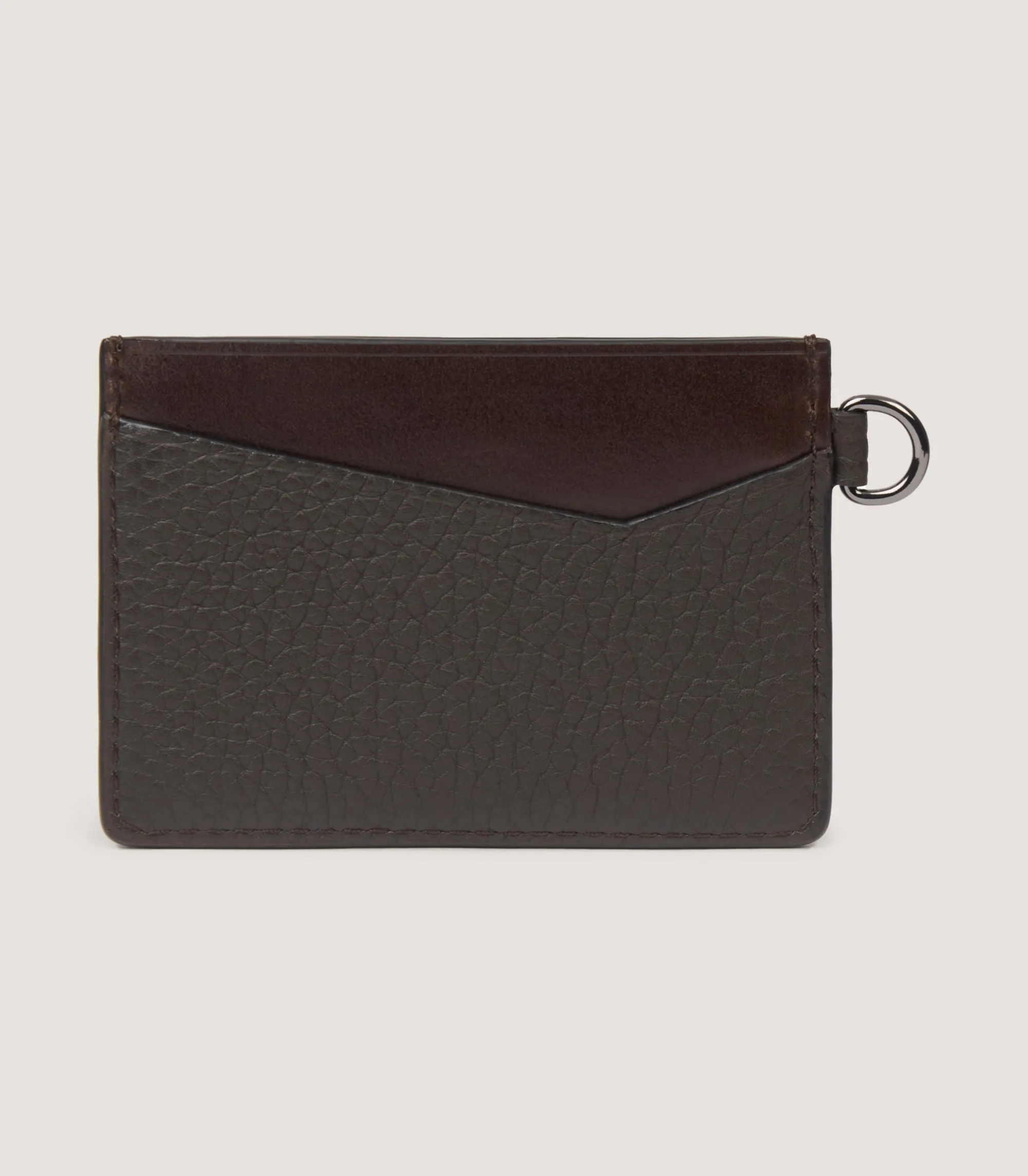 Leather Goods|Purdey Featherburst Card Holder With D Ring In Dark Brown