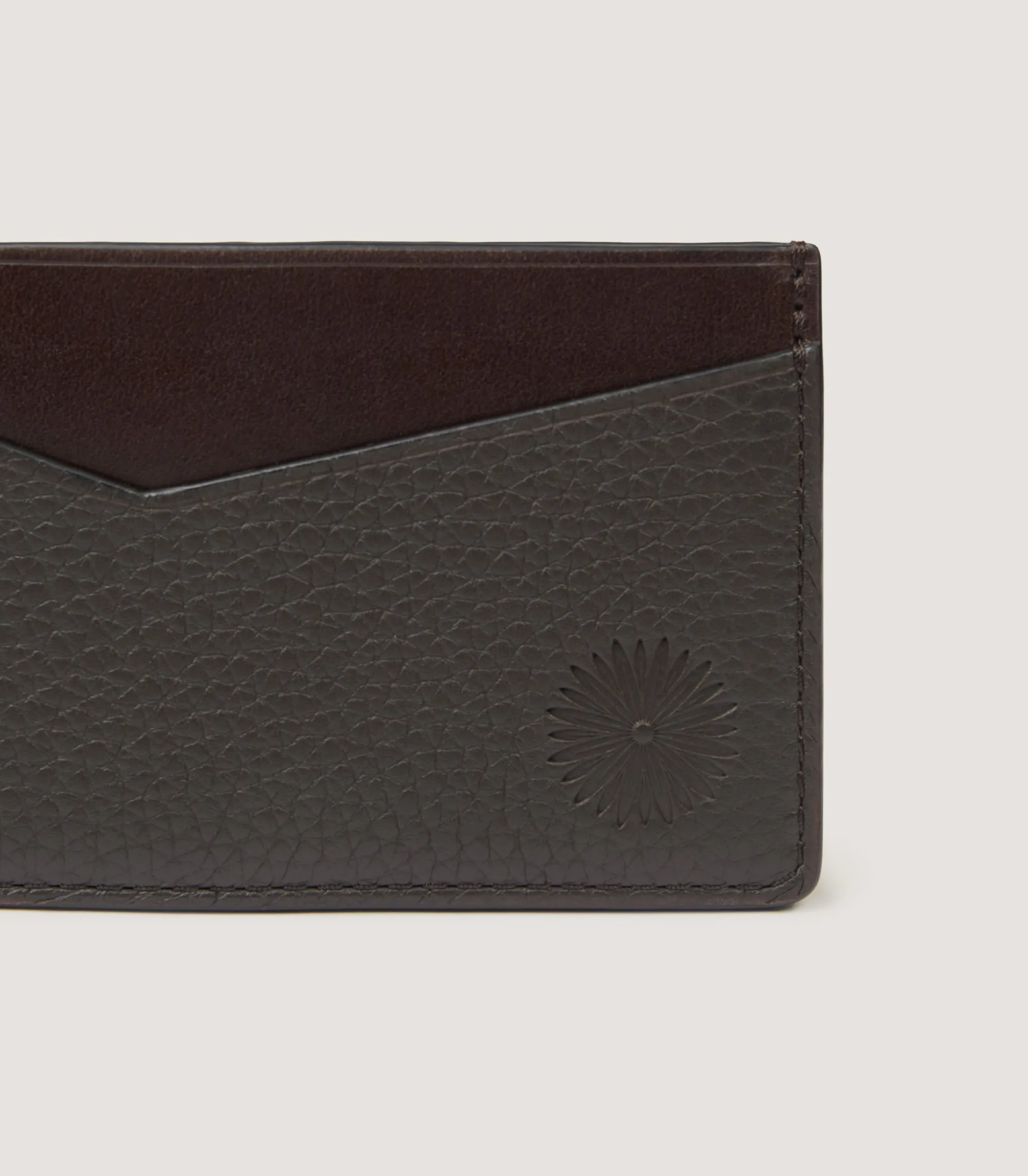 Leather Goods|Purdey Featherburst Card Holder With D Ring In Dark Brown