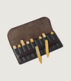 Position Finders|Purdey Featherburst Traditional Wallet Position Finder in Dark Brown