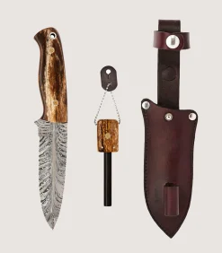 Knives|Purdey Giraffe Bone Bushcraft Set In Steel