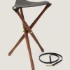 Gun Covers, Cartridge Bags & Belts|Purdey Grain Leather Tripod Seat In Dark Brown