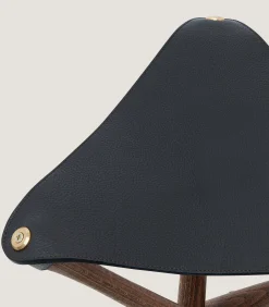 Gun Covers, Cartridge Bags & Belts|Purdey Grain Leather Tripod Seat In Dark Brown