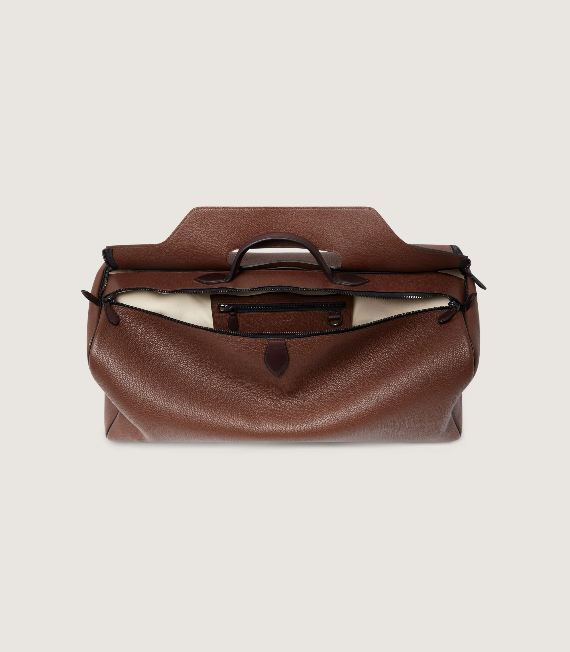 Leather Goods|Purdey Leather Holdall Suiter Decoy in Cognac