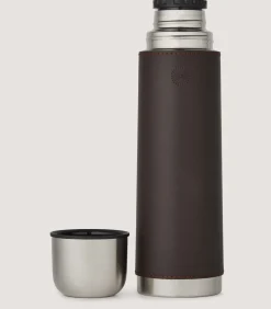 Flask & Drinks Accessories|Purdey Leather Thermos Flask In Brown