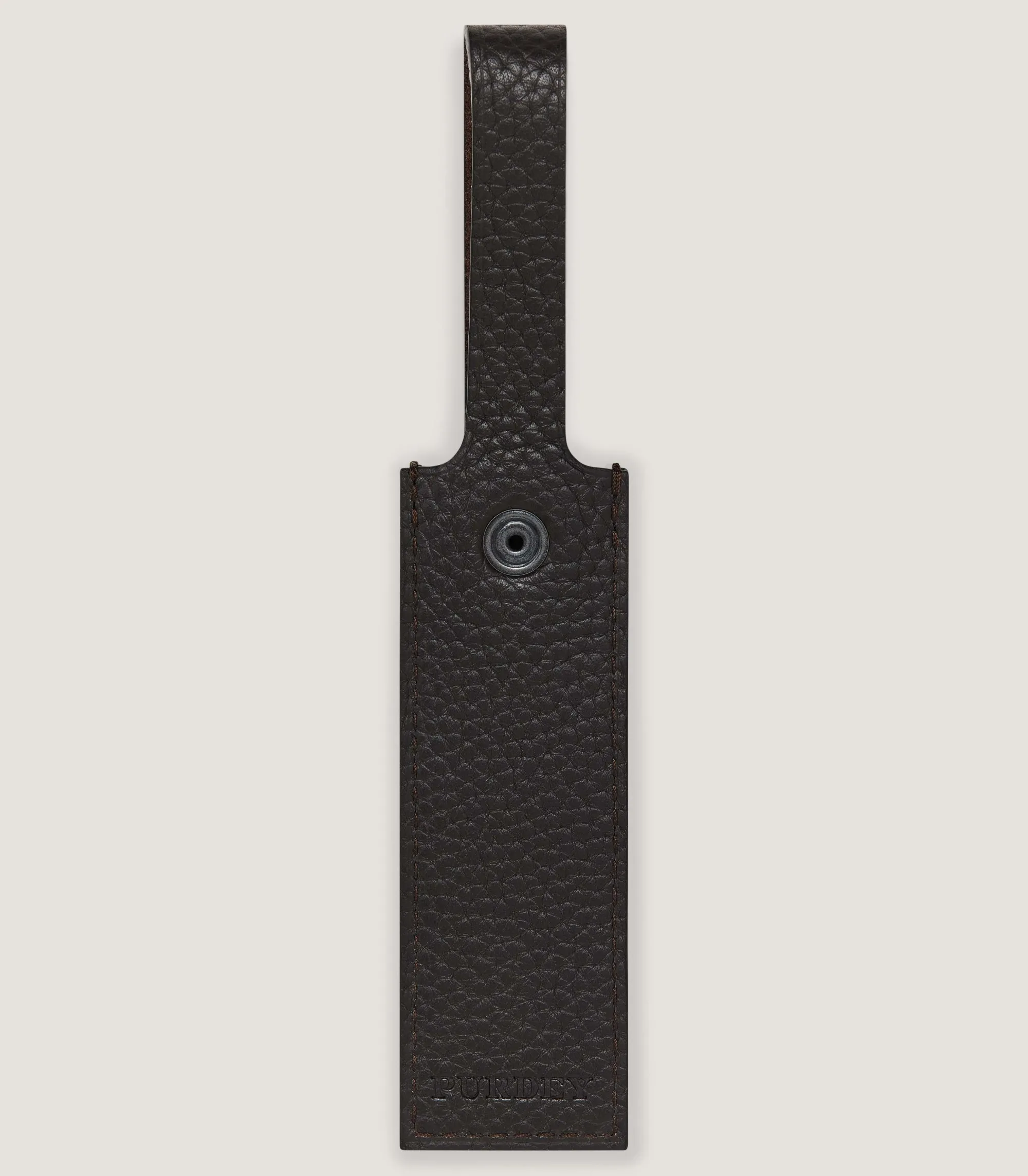 Leather Goods|Purdey Luggage Tag in Dark Brown