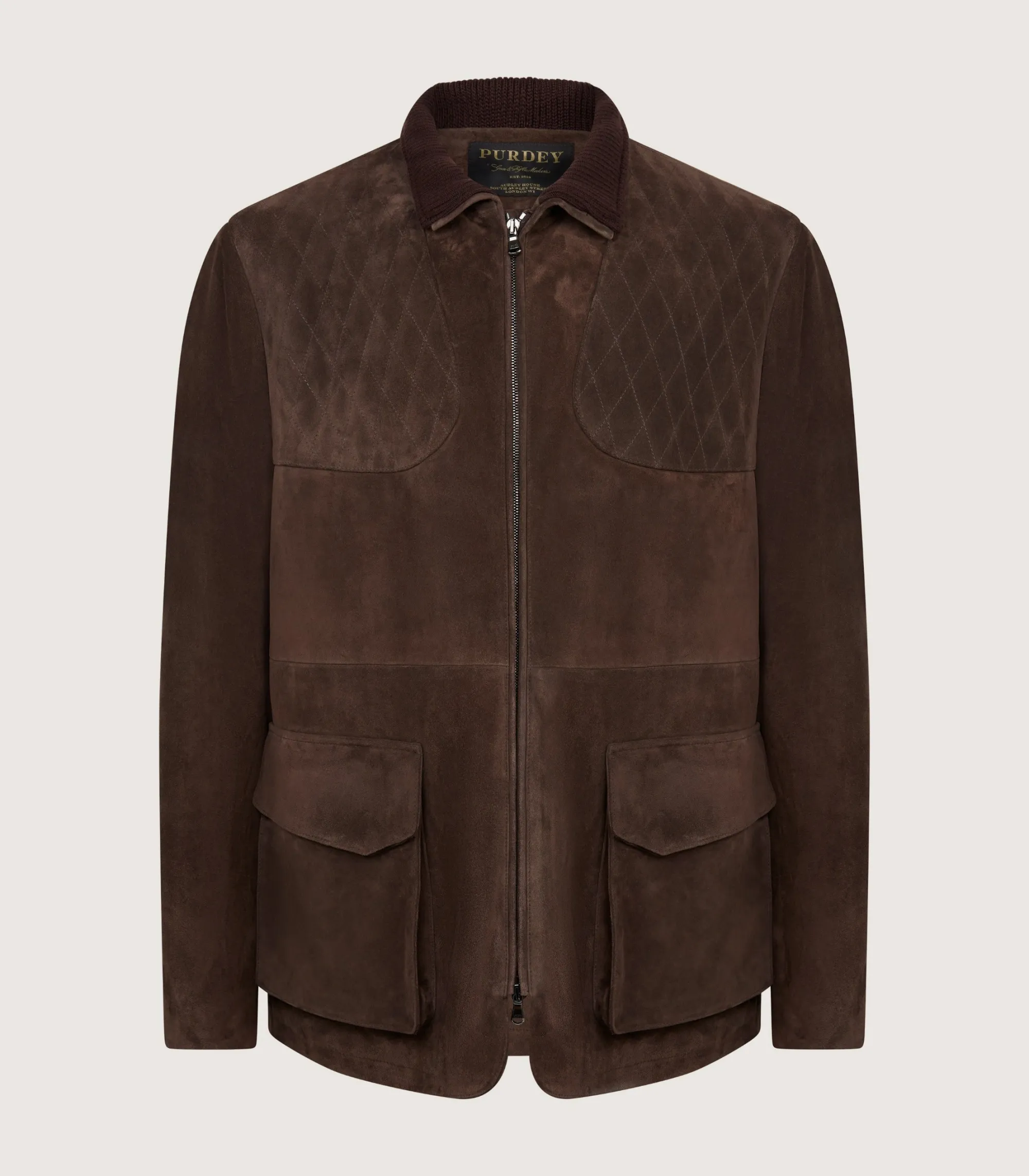 Fleece & Jackets|Purdey Men's Acton Jacket In Walnut