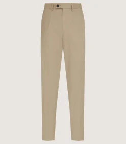 Trousers & Breeks|Purdey Men's Brushed Cotton Twill Flat Front Trousers In Khaki