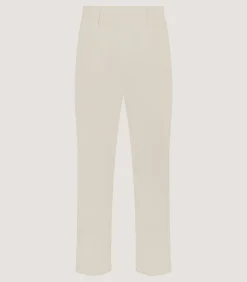 Trousers & Breeks|Purdey Men's Brushed Cotton Twill Flat Front Trousers In Stone