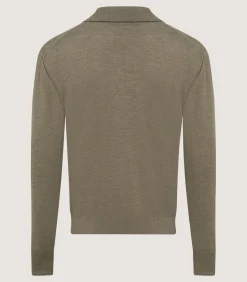 Shirts & Polos|Knitwear|Purdey Men's Cashmere Duke Polo in Taupe