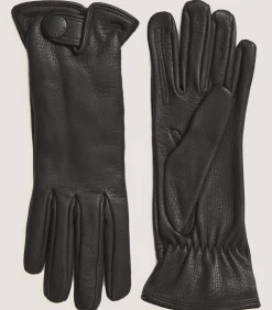 Socks & Gloves|Purdey Men's Cashmere Lined Deerskin Sporting Gloves - Right Hand Trigger In Dark Brown