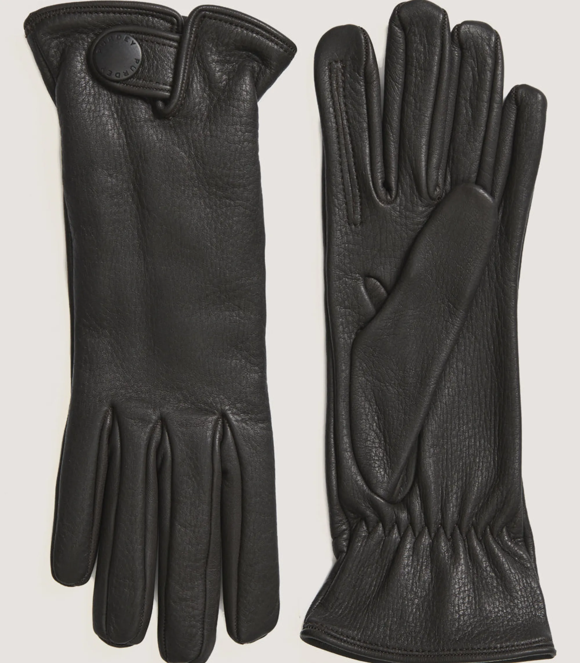 Socks & Gloves|Purdey Men's Cashmere Lined Deerskin Sporting Gloves - Right Hand Trigger In Dark Brown