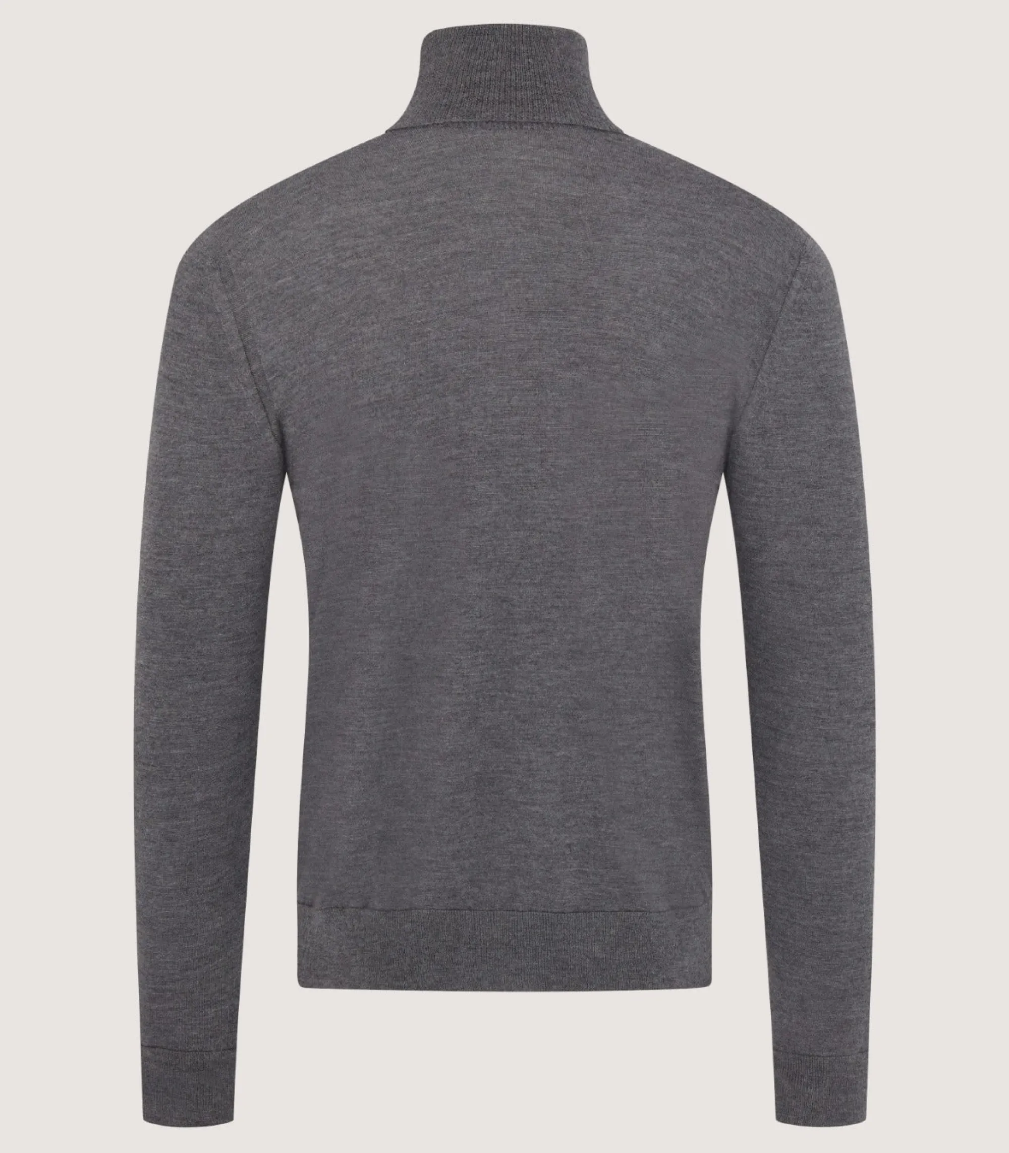 Knitwear|Purdey Men's Extra Fine Worsted Cashmere Seamless Turtleneck In Flannel Grey