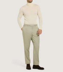Knitwear|Purdey Men's Extra Fine Worsted Cashmere Seamless Turtleneck In Ivory