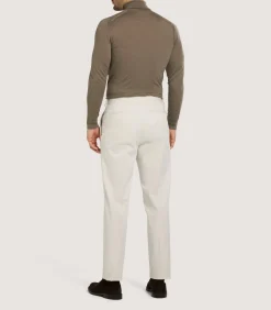 Knitwear|Purdey Men's Extra Fine Worsted Cashmere Seamless Turtleneck In Taupe
