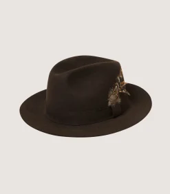 Hats & Caps|Purdey Men's Fedora With Feather