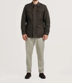 Fleece & Jackets|Field Coats|Purdey Men's Field Jacket in Umber