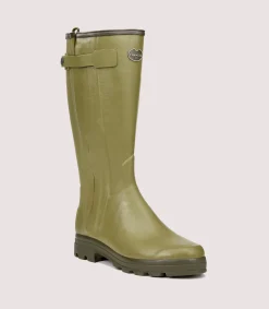 Footwear|Footwear|Purdey Men's Le Chameau Chasseur Boot (Wide Calf) In Green