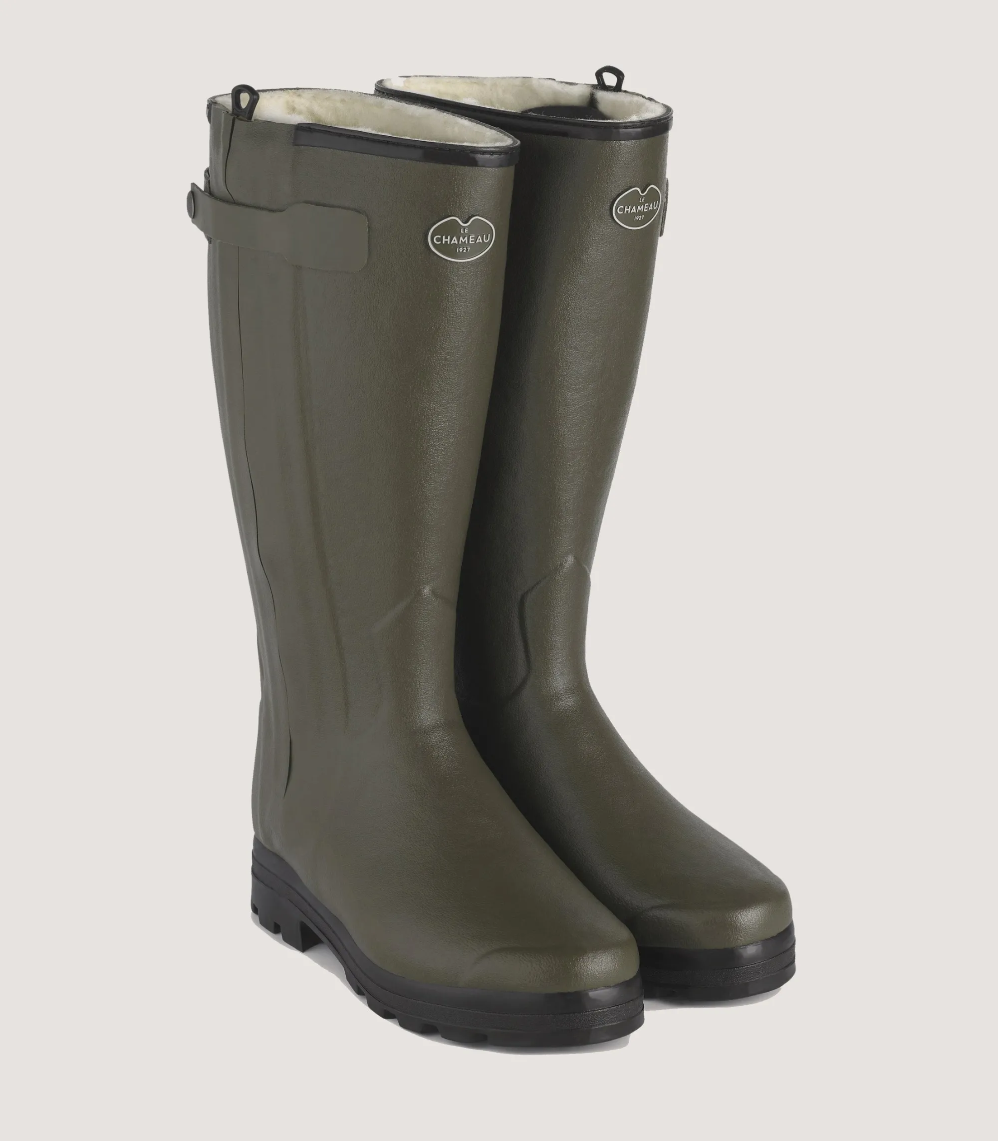 Footwear|Footwear|Purdey Men's Le Chameau Chasseur Wool Lined Boot In Dark Green