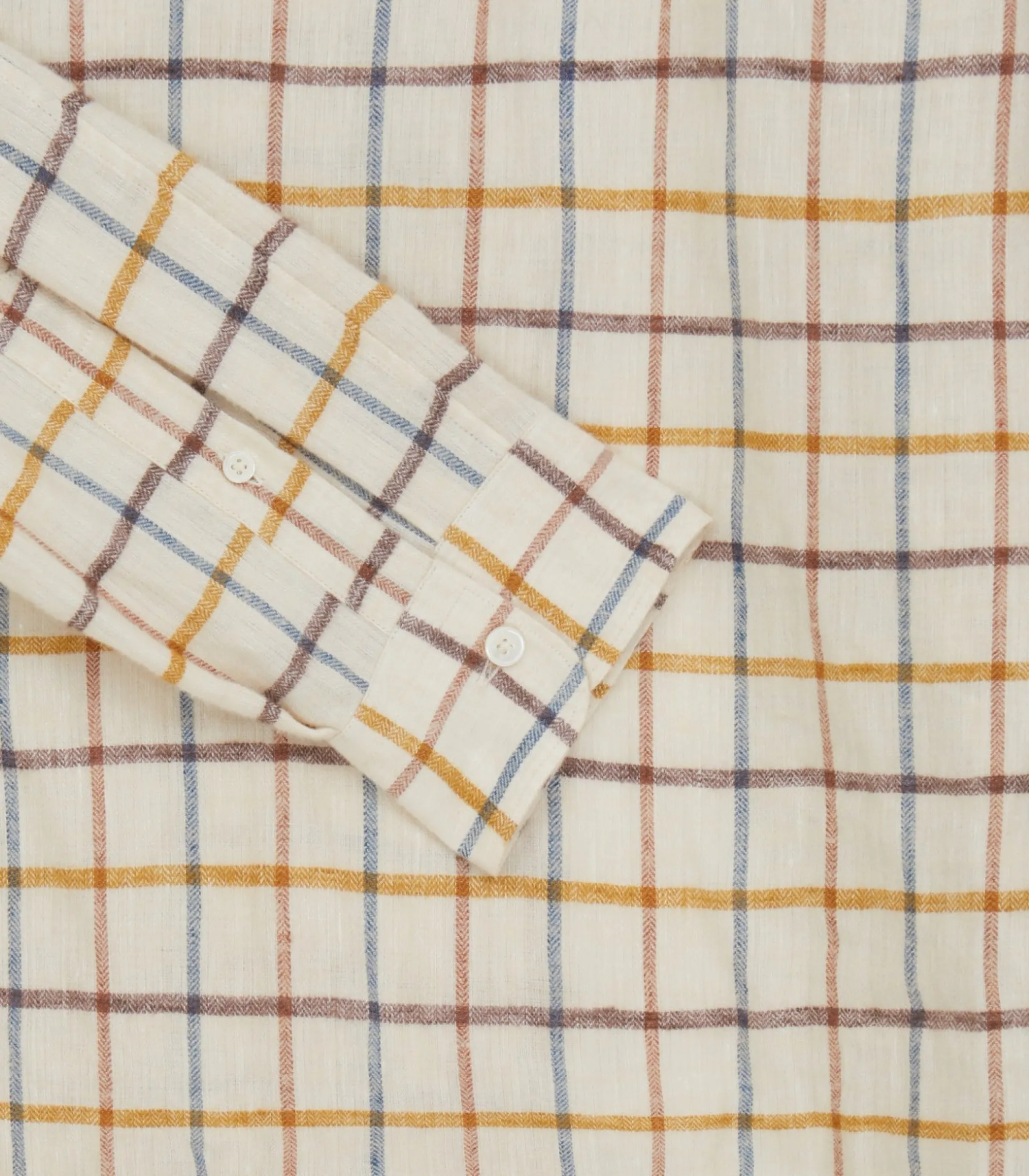 Shirts & Polos|Purdey Men's Linen Flannel Tattersall Sporting Shirt