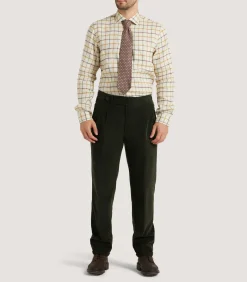 Shirts & Polos|Purdey Men's Linen Flannel Tattersall Sporting Shirt