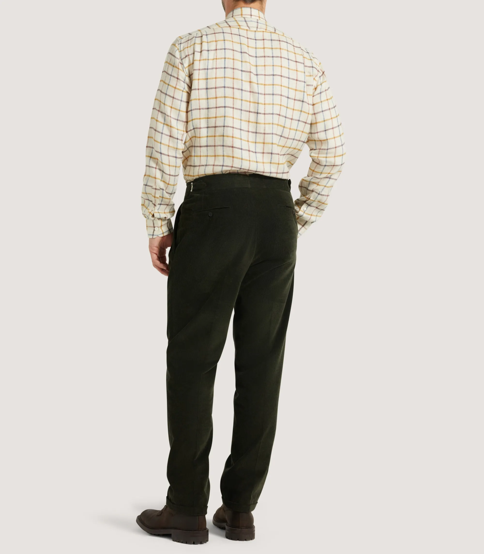 Shirts & Polos|Purdey Men's Linen Flannel Tattersall Sporting Shirt