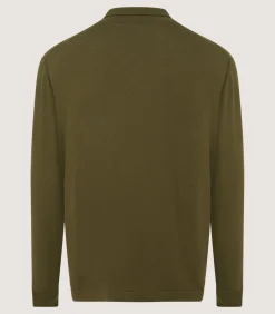 Shirts & Polos|Knitwear|Purdey Men's Loden Audley Long Sleeve Polo