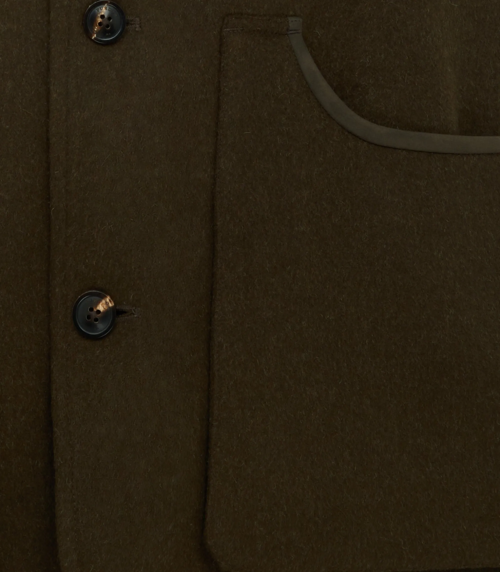 Sporting Vests & Gilets|Purdey Men's Loden High Collar Sporting Vest in Loden