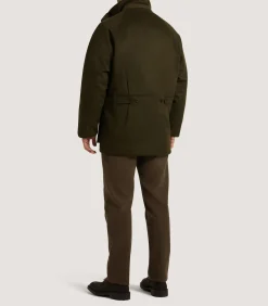 Outerwear|Field Coats|Purdey Men's Loden Raglan Field Coat in Loden