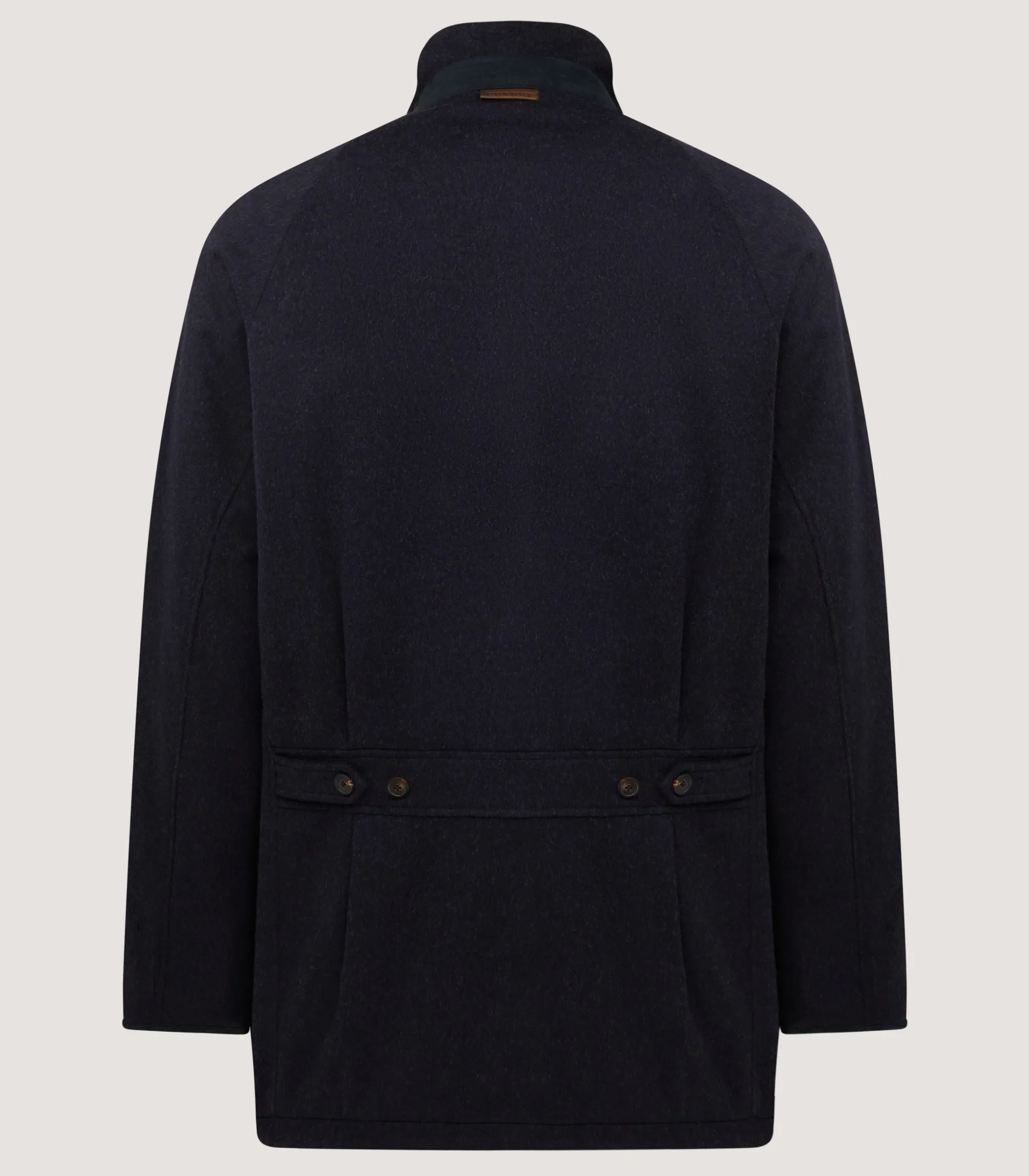 Outerwear|Field Coats|Purdey Men's Loden Raglan Field Coat in Navy