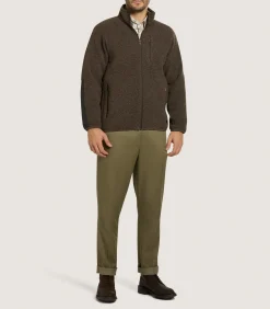 Fleece & Jackets|Outerwear|Purdey Men's Merino Lux Fleece Jacket In Walnut