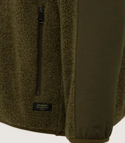 Fleece & Jackets|Fleece & Jackets|Purdey Men's Merino Lux Half Zip Sporting Fleece In Lichen