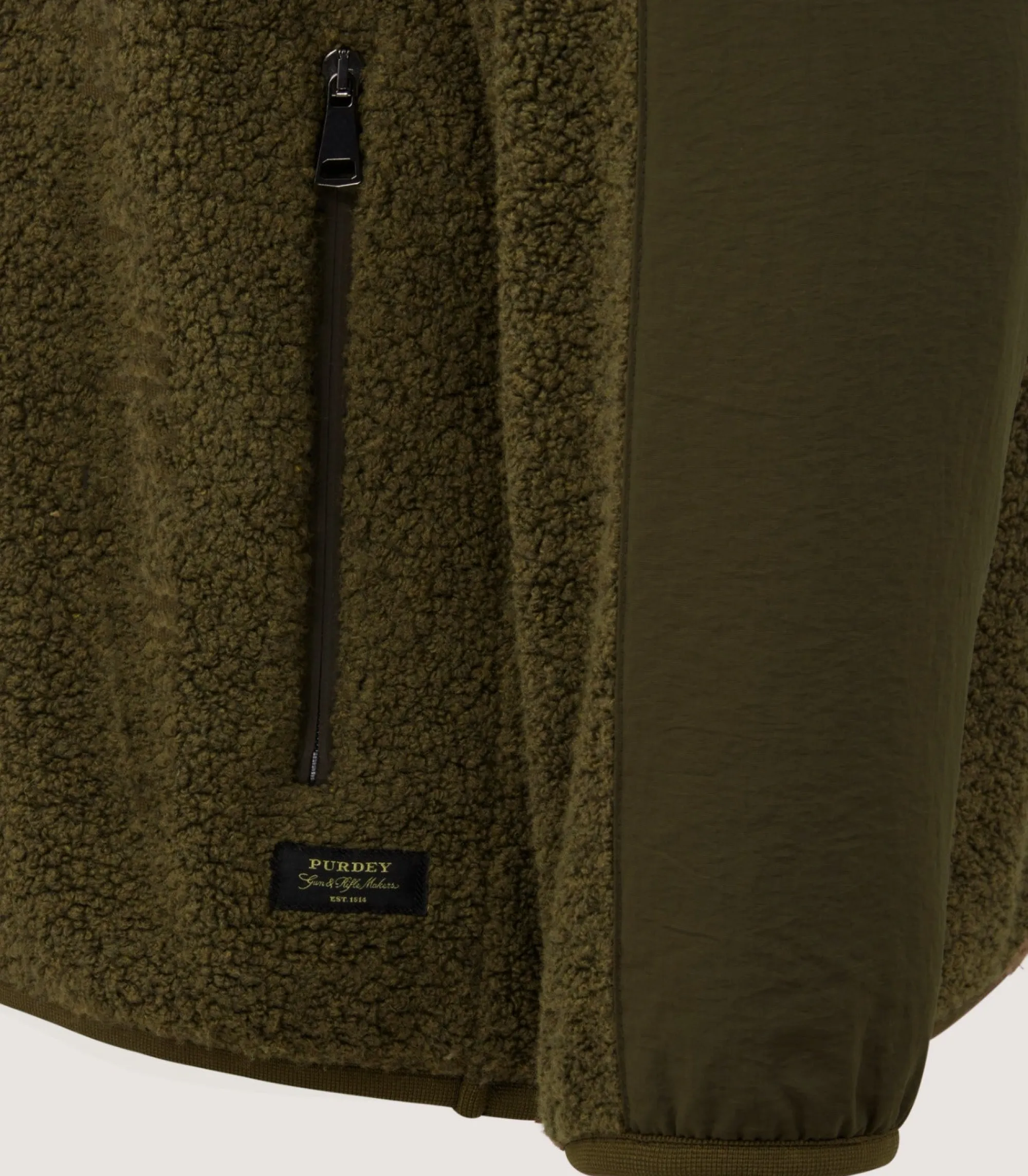 Fleece & Jackets|Fleece & Jackets|Purdey Men's Merino Lux Half Zip Sporting Fleece In Lichen