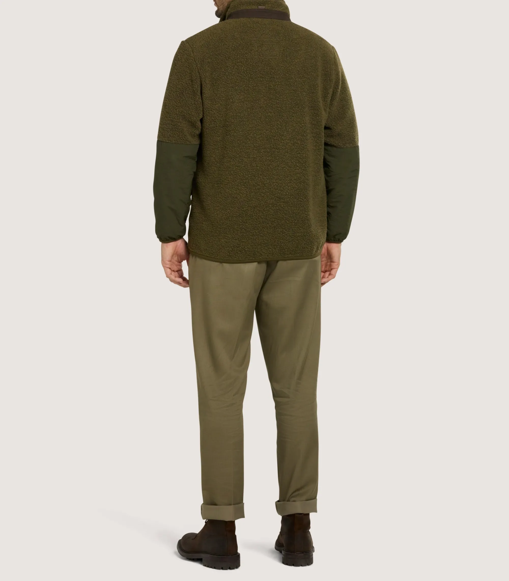 Fleece & Jackets|Fleece & Jackets|Purdey Men's Merino Lux Half Zip Sporting Fleece In Lichen