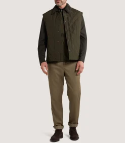 Sporting Vests & Gilets|Purdey Men's Padded Gilet In Dark Olive
