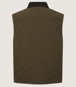 Sporting Vests & Gilets|Purdey Men's Padded Gilet In Dark Olive