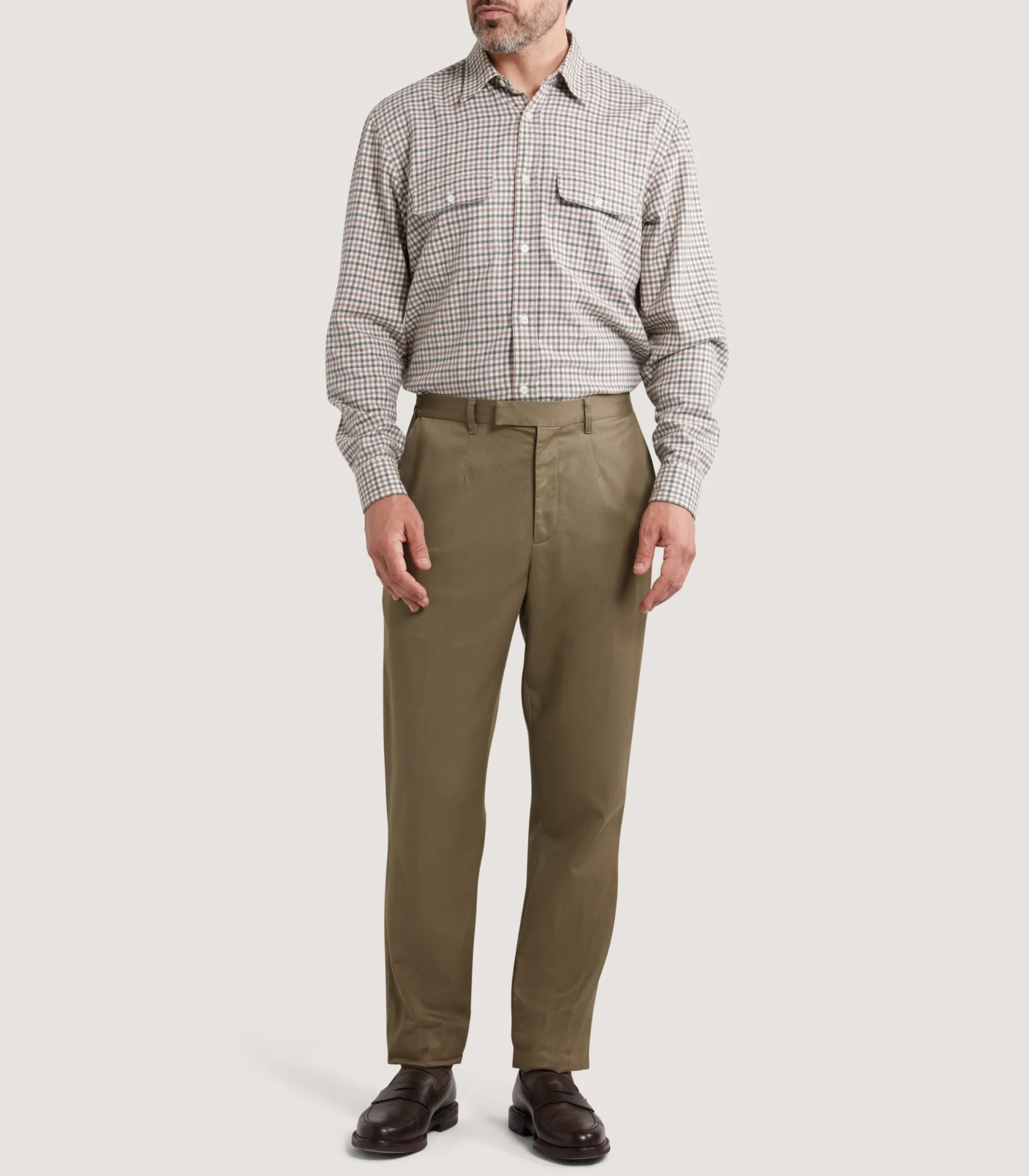 Trousers & Breeks|Purdey Men's Performance Twill Chino in Flax