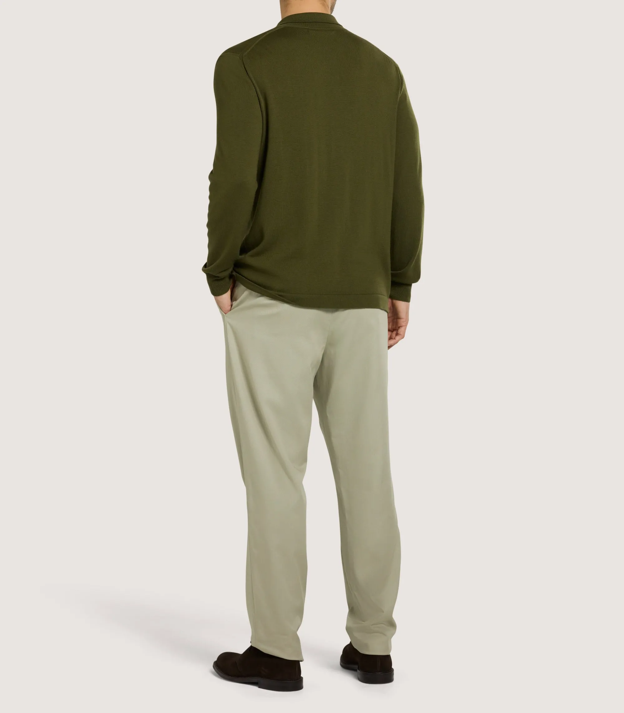 Trousers & Breeks|Purdey Men's Performance Twill Chino in Stone