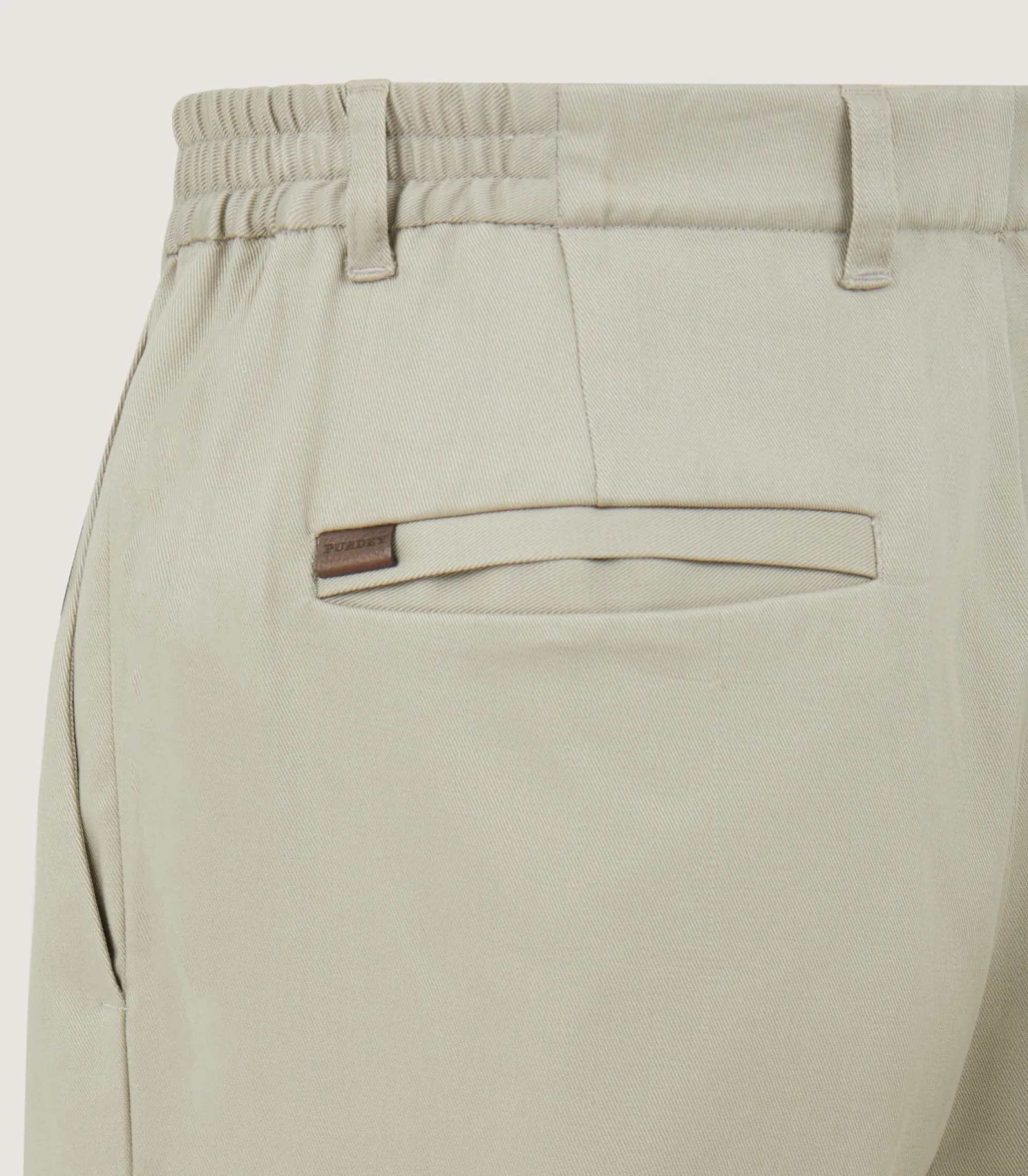 Trousers & Breeks|Purdey Men's Performance Twill Chino in Stone