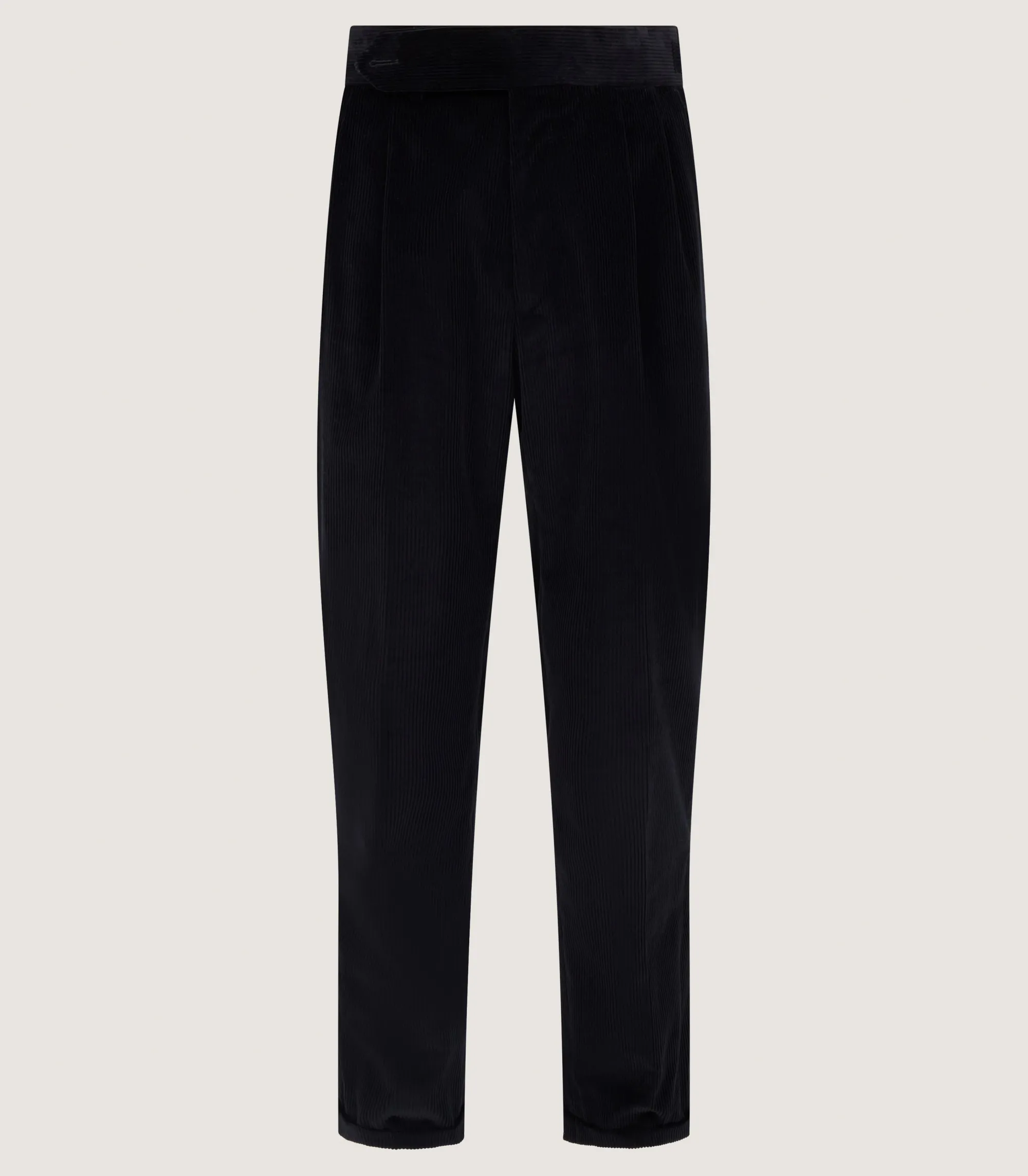 Trousers & Breeks|Purdey Men's Side Buckle Trouser In Black