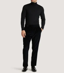 Trousers & Breeks|Purdey Men's Side Buckle Trouser In Black