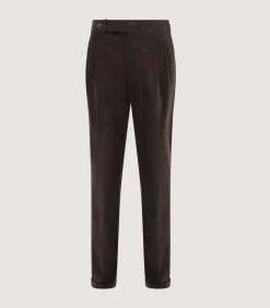 Trousers & Breeks|Purdey Men's Side Buckle Trouser In Ebony