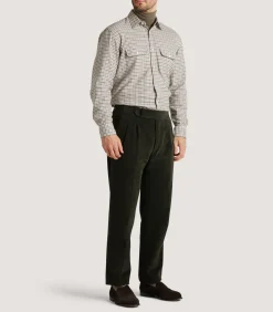 Trousers & Breeks|Purdey Men's Side Buckle Trouser In Loden