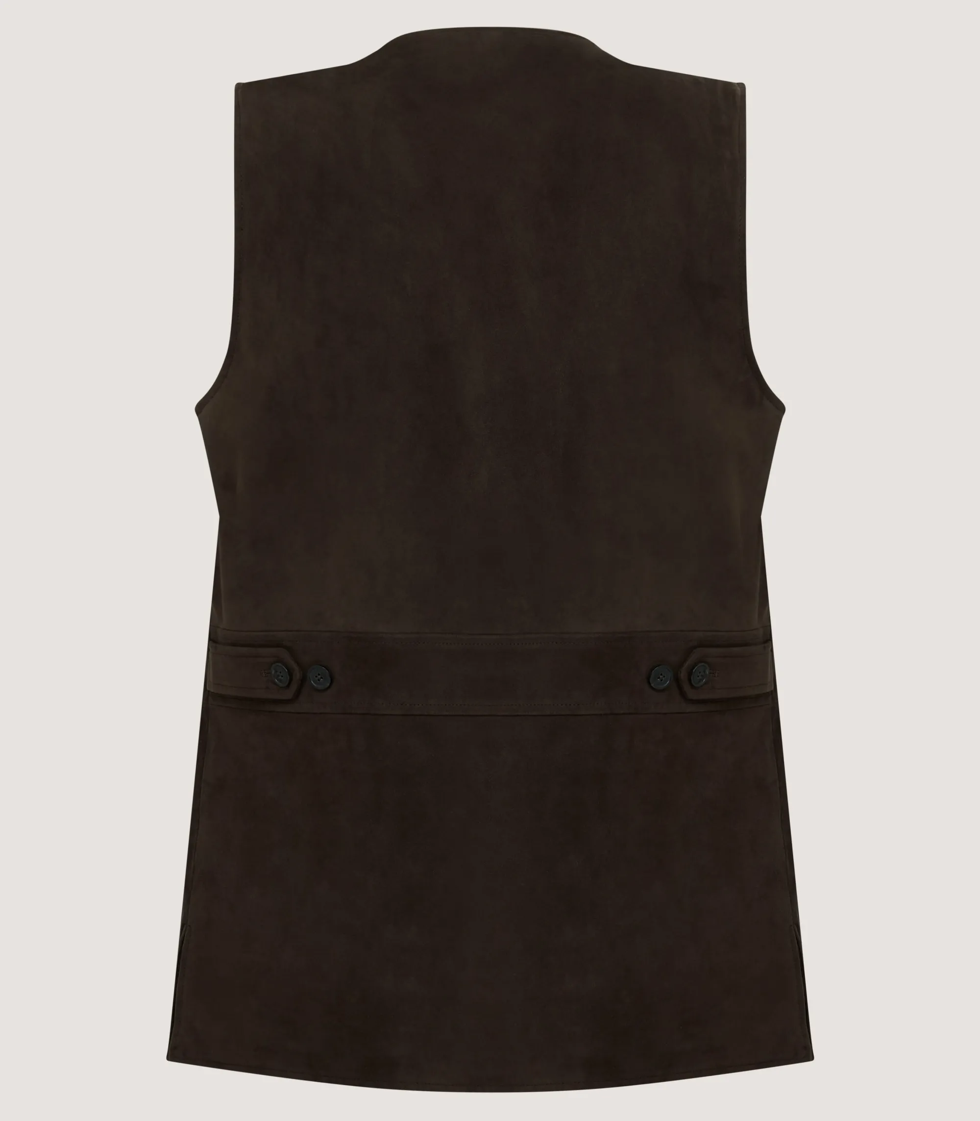 Sporting Vests & Gilets|Purdey Men's Suede Sporting Vest in Walnut