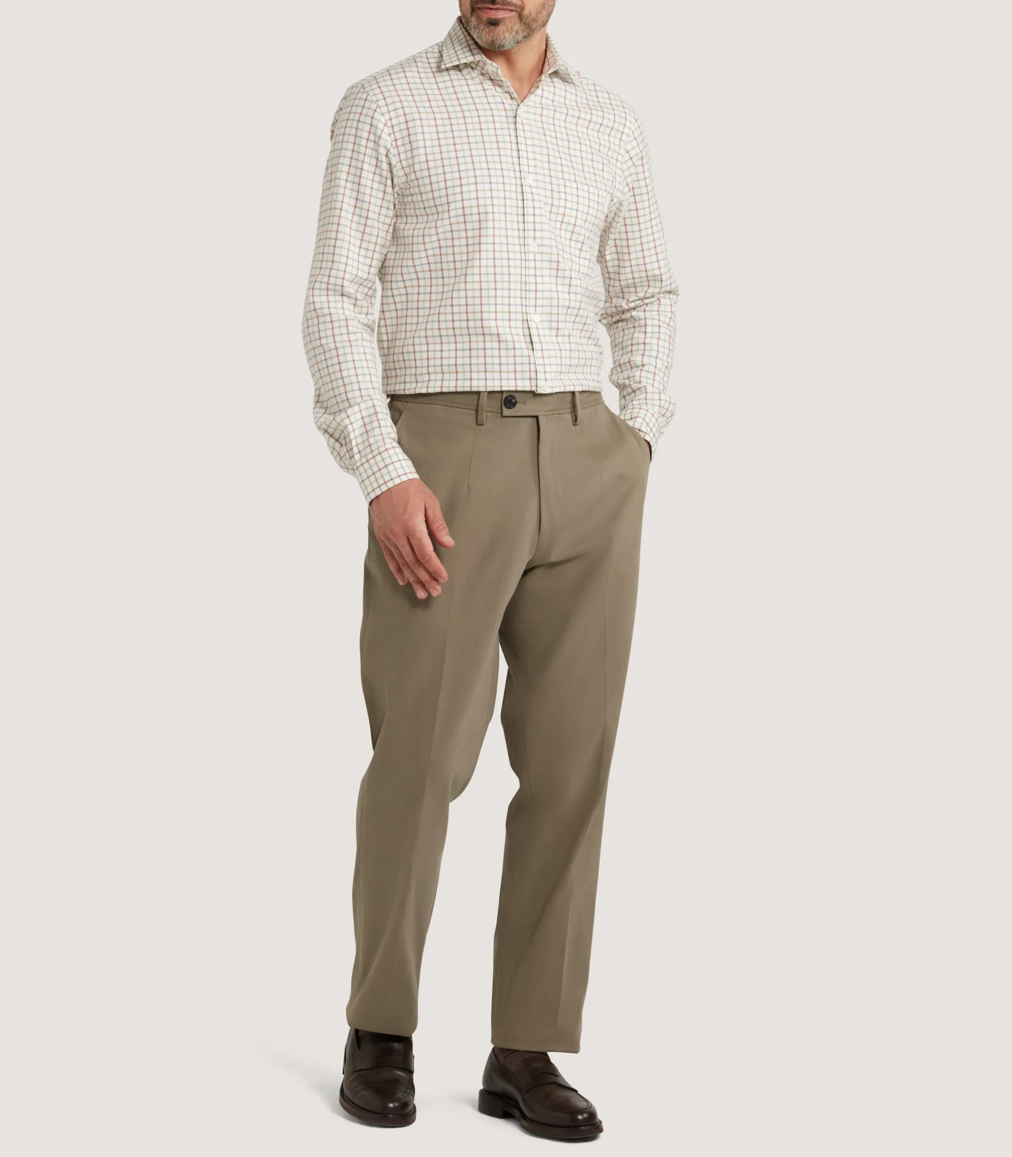 Shirts & Polos|Purdey Men's Tattersall Sporting Shirt in Audley Red